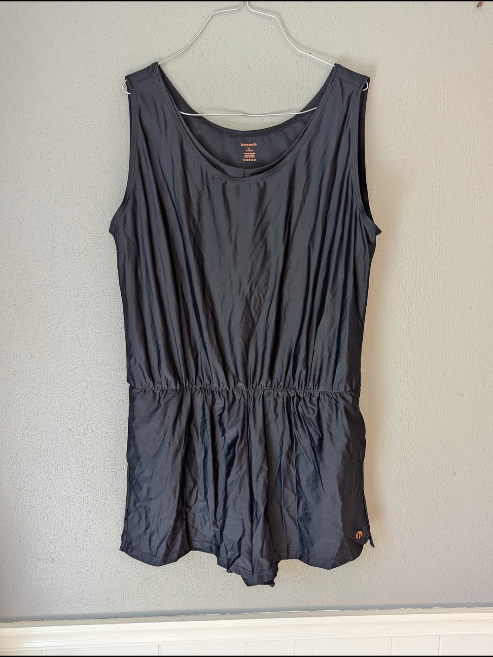 Honey mark Sage   Black One-Piece Swim Romper Xl